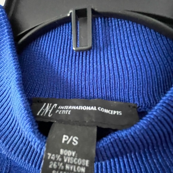 INC International Concepts Blue Mock Turtleneck Size Petite Small NWT - Picture 8 of 8
